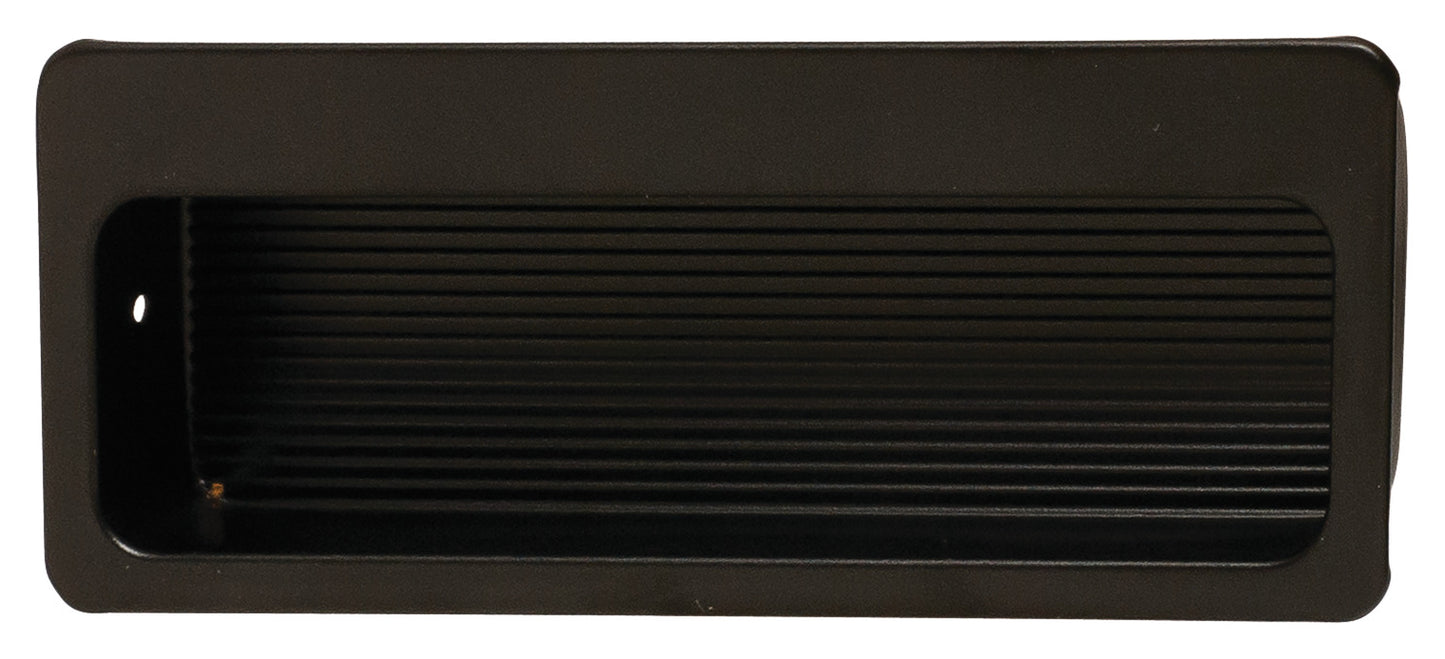 Inset Handle, Black Matt, Steel