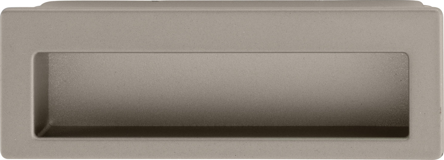 Inset Handle, Matt Nickel, Zinc