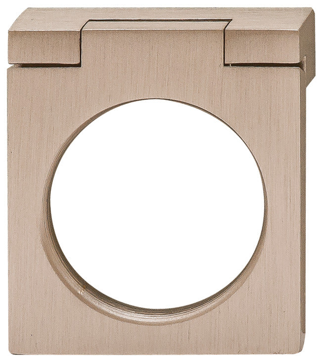 Ring Handle, Brushed Nickel, Brass