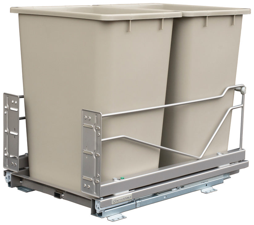Waste Bin Pull-Out, KessebÃ¶hmer Double Bottom Mount
