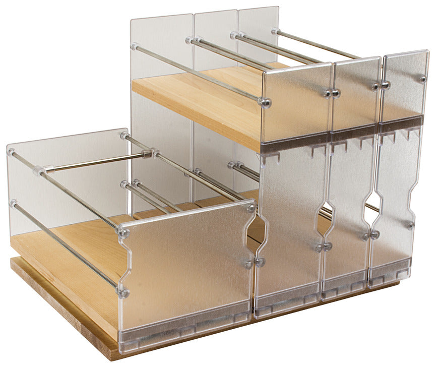 Pull-Out Spice Rack, Wooden Cabinet Accessory