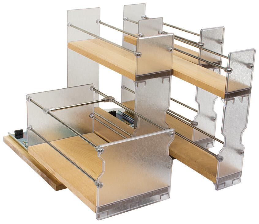 Pull-Out Spice Rack, Wooden Cabinet Accessory