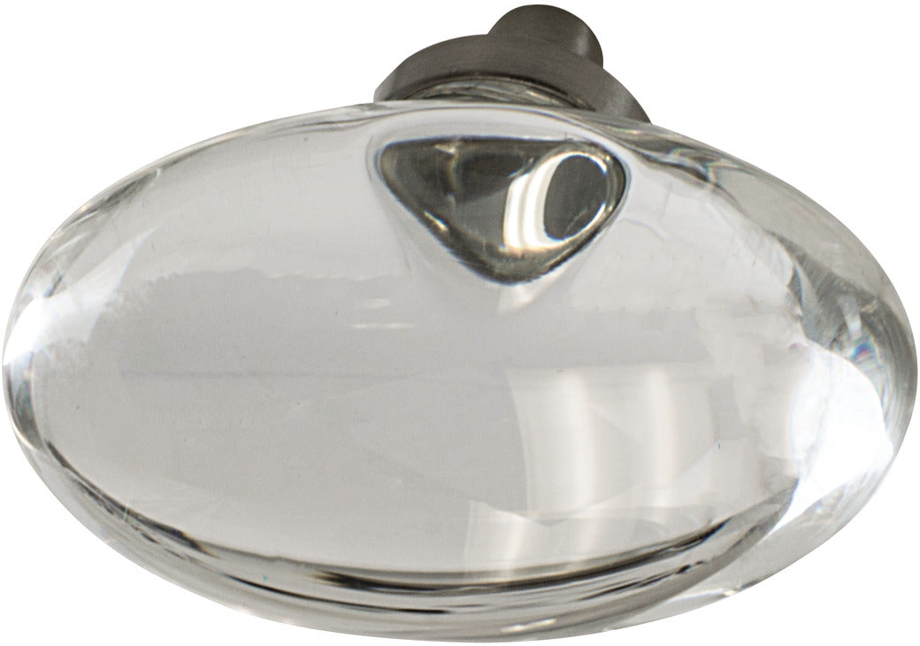 Knob, Aluminum & Synthetic Crystal, 44 x 25 mm