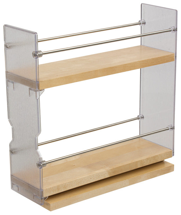 Individual Pull-Out Spice Rack, Wooden Cabinet Accessory