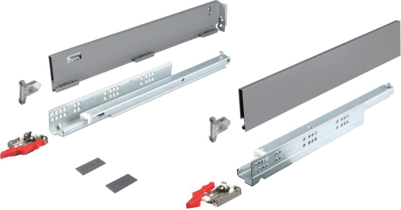Drawer side runner system, HÃ¤fele Matrix Box Slim A, 89 mm Drawer Height
