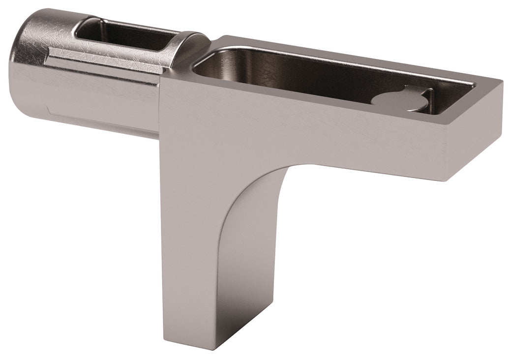 Shelf support, for wooden shelves, zinc alloy, with 2 grooves, load bearing capacity 15.6 kg per item