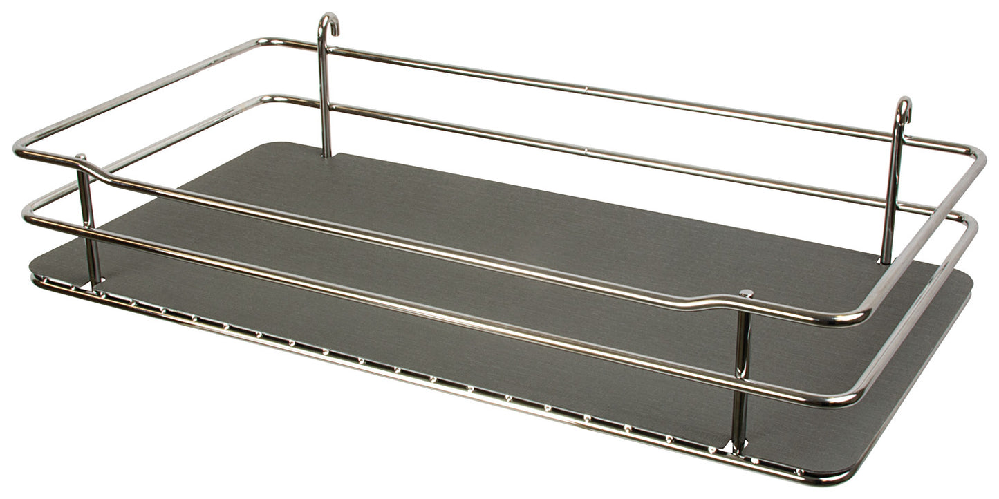 Non-Slip Shelf Liner, Gray Textured Canvas