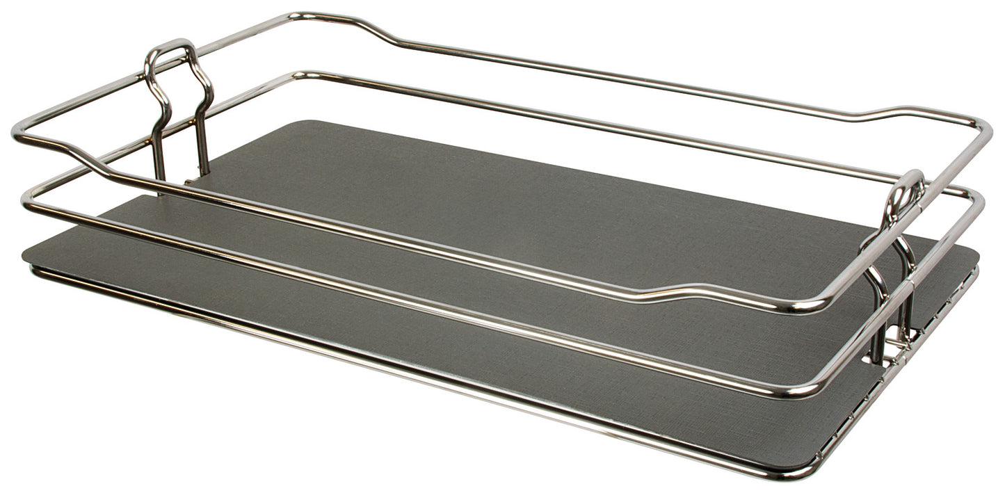 Non-Slip Shelf Liner, Gray Textured Canvas