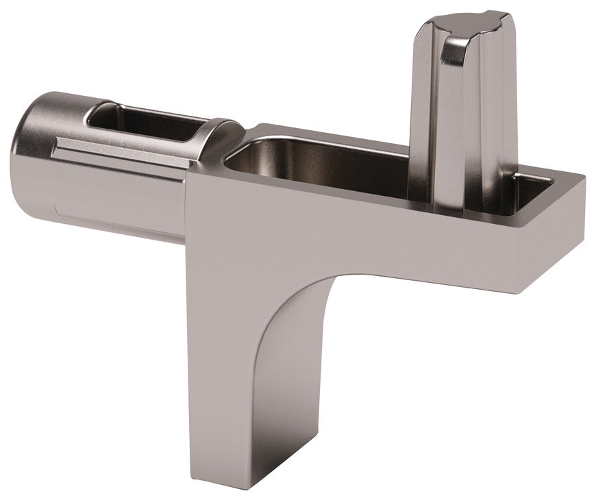 Shelf support, for wooden shelves, zinc alloy, with pin for securing shelf, load bearing capacity 15.6 kg per item