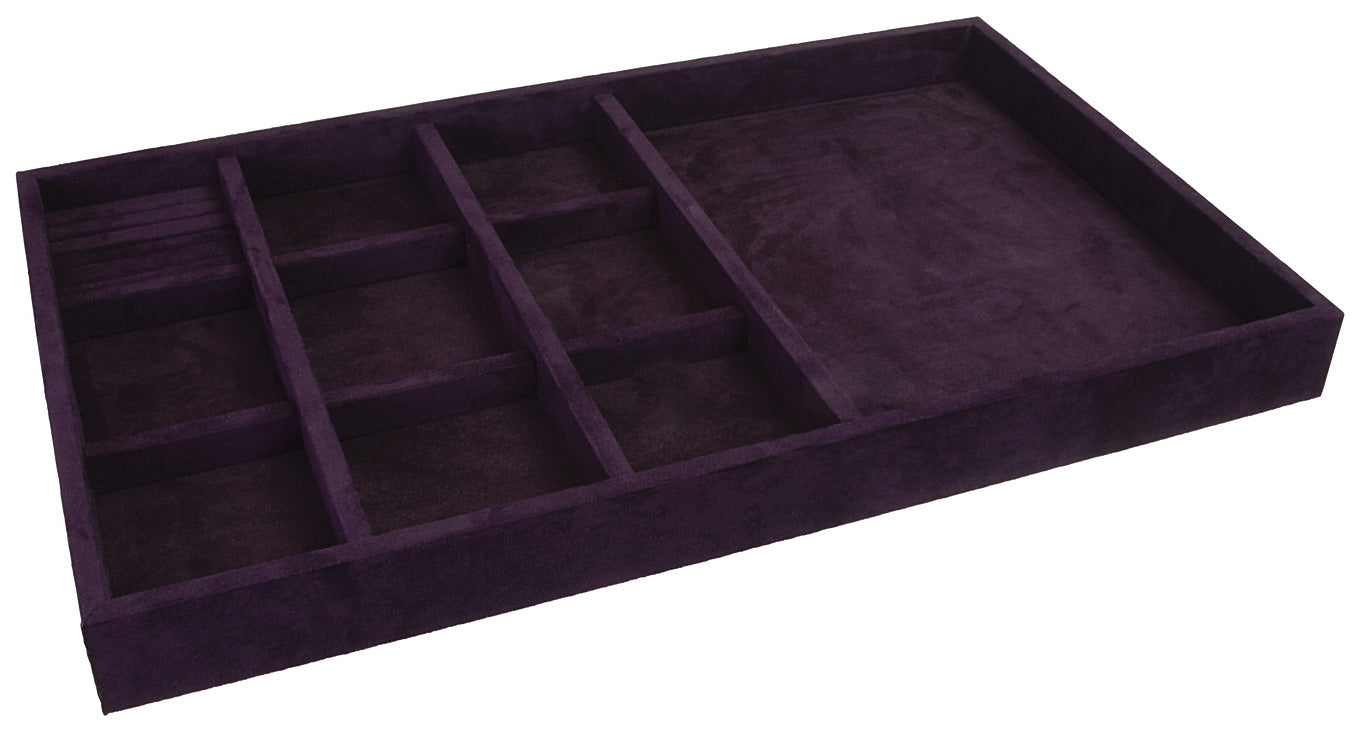 Jewelry Tray, 2" Depth, Faux Suede